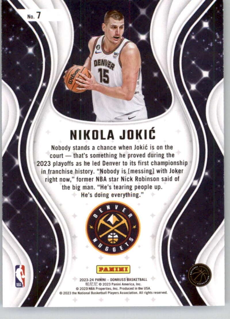 Amazon.com: 2023-24 Donruss Magicians Basketball #7 Nikola Jokic